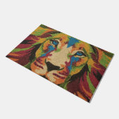 Kleurrijke haringvlek, Man binnenste decor Deurmat (Schuin)