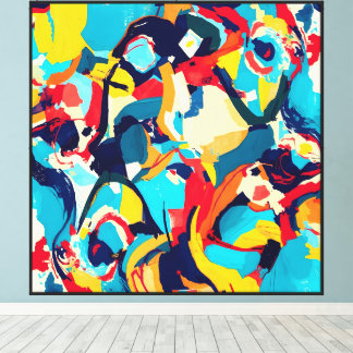kleurrijke harmonie canvas afdruk