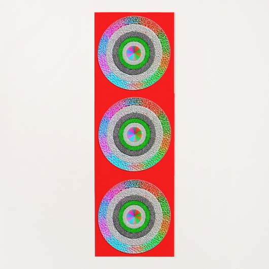 Kleurrijke Harmonie: Yoga Mat Art Design (Voorkant)