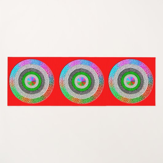 Kleurrijke Harmonie: Yoga Mat Art Design (Voorkant (horizontaal))