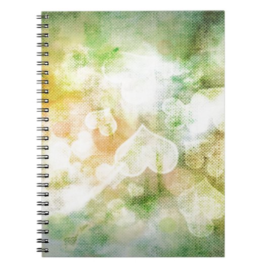 Kleurrijke hart achtergrond notitieboek (Voorkant)