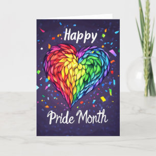 Kleurrijke Hart Happy Pride Maand Feestdagen Kaart