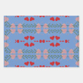 Kleurrijke Hart Jubileum Wrapping Paper-Set van 3 Inpakpapier Vel (Voorkant)