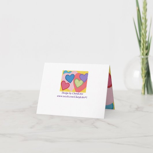 Kleurrijke Hart Laagjes Save the date Kaarten (Achterkant)