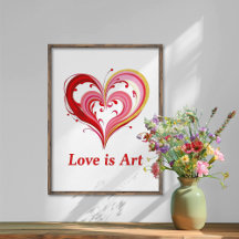 Kleurrijke Hart Liefde Kunst Illustratie