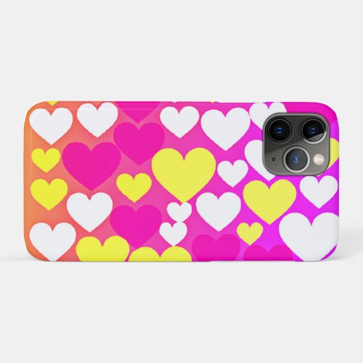 Kleurrijke hart liefde patroon Case-Mate iPhone case (Achterkant (horizontaal))