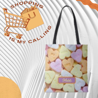 Kleurrijke hart minimalistische Snoepjes Canvas ta Tote Bag