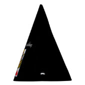 Kleurrijke Hart Queen Spelen Kaart Zwart Feesthoedjes (Rechts)