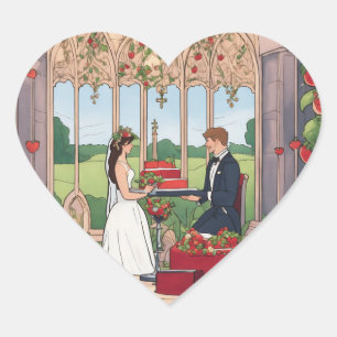 Kleurrijke hart Stickers