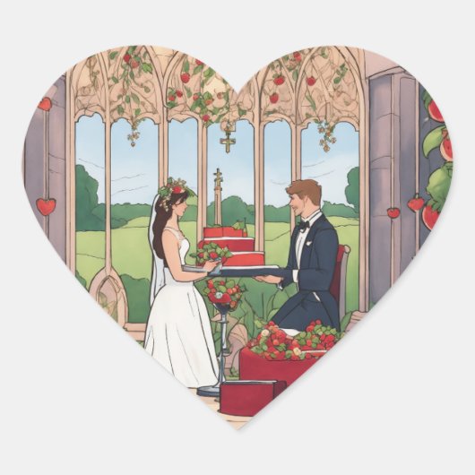 Kleurrijke hart Stickers (Voorkant)