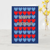 Kleurrijke Hart Verjaardag Kaart (Gele Bloem)