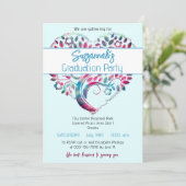 Kleurrijke Hart Vormde Boom Graduation Party Kaart (Staand voorkant)