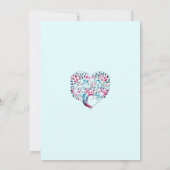 Kleurrijke Hart Vormde Boom Graduation Party Kaart (Achterkant)