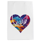 Kleurrijke hart XOXO- Medium Cadeauzakje (Voorkant)