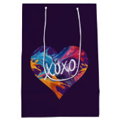 Kleurrijke hart XOXO-Paarse- Medium Cadeauzakje (Achterkant)