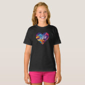 Kleurrijke hart XOXO- T-shirt (Voorkant volledig)