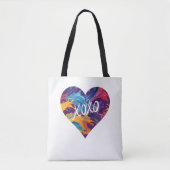 Kleurrijke hart XOXO- Tote Bag (Voorkant)