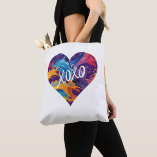 Kleurrijke hart XOXO- Tote Bag