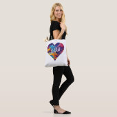 Kleurrijke hart XOXO- Tote Bag (Op model)