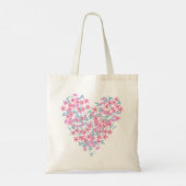 Kleurrijke hartbloemen tote bag (Achterkant)