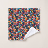 Kleurrijke harten bad handdoek (Wasdoekje)