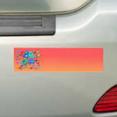kleurrijke harten bumpersticker (Op auto)
