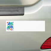kleurrijke harten bumpersticker (Op auto)