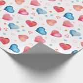 kleurrijke harten cadeaupapier (Hoek)