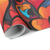 kleurrijke harten cadeaupapier (Rol Hoek)