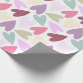 kleurrijke harten cadeaupapier (Hoek)