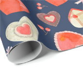 kleurrijke harten cadeaupapier (Rol Hoek)