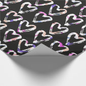 kleurrijke harten cadeaupapier (Hoek)