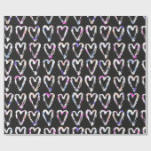 kleurrijke harten cadeaupapier (Vlak)