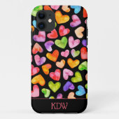 kleurrijke harten Case-Mate iPhone case (Achterkant)