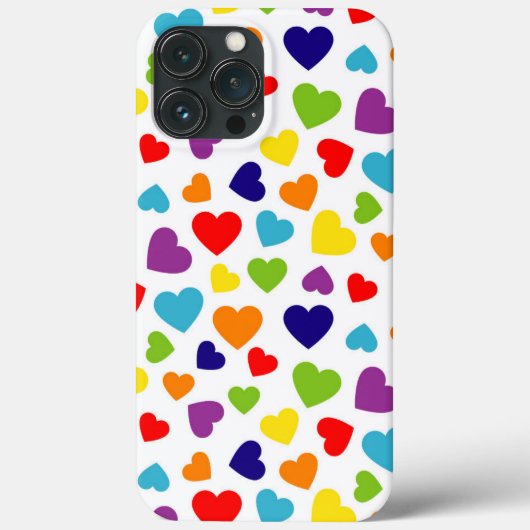 kleurrijke harten Case-Mate iPhone case (Achterkant)