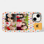 Kleurrijke Harten Custom Monogram 4-Foto's Case-Mate iPhone Case (Achterkant (horizontaal))