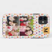 Kleurrijke Harten Custom Monogram 4-Foto's Case-Mate iPhone Case (Achterkant (horizontaal))