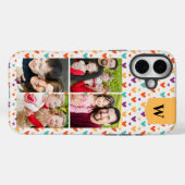 Kleurrijke Harten Custom Monogram 4-Foto's Case-Mate iPhone Case (Achterkant (horizontaal))