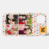 Kleurrijke Harten Custom Monogram 4-Foto's Case-Mate iPhone Case (Achterkant (horizontaal))