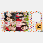 Kleurrijke Harten Custom Monogram 4-Foto's Case-Mate iPhone Case (Achterkant (horizontaal))