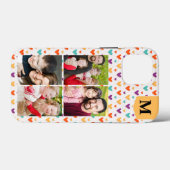 Kleurrijke Harten Custom Monogram 4-Foto's Case-Mate iPhone Case (Achterkant (horizontaal))