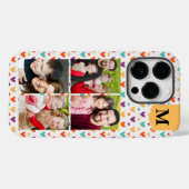 Kleurrijke Harten Custom Monogram 4-Foto's Case-Mate iPhone Case (Achterkant (horizontaal))