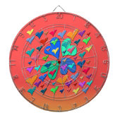 kleurrijke harten dartbord (Voorkant)