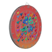 kleurrijke harten dartbord (Voorkant Links)