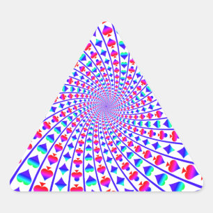 Kleurrijke Harten, Diamanten, Schoppen, en Clubs Sticker