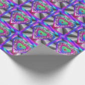 Kleurrijke Harten die Hart verpakken Cadeaupapier (Hoek)