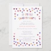 Kleurrijke harten een klein lieverd Baby shower Kaart (Voorkant)
