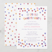 Kleurrijke harten een klein lieverd Baby shower Kaart (Voorkant / Achterkant)