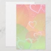 Kleurrijke harten en ballonnen Abstract ontwerp Briefpapier (Voorkant / Achterkant)