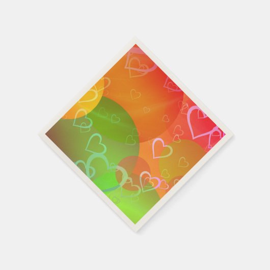 Kleurrijke harten en ballonnen Abstract ontwerp Servet (Hoek)
